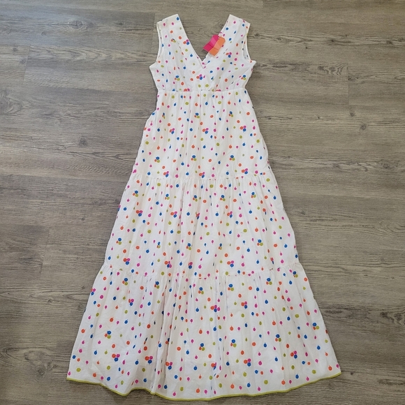 Vilagallo Women's Cotton Polka Dot Maxi Dress Size 36 - Picture 4 of 16